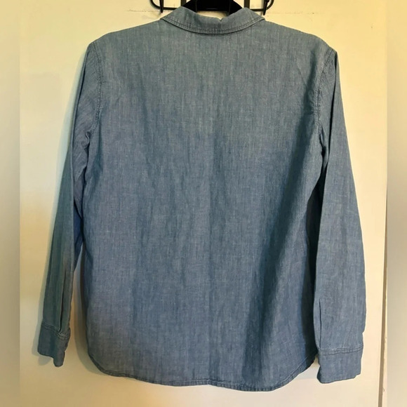 M. i. h. jeans chambray Vigo shirt long sleeved button up collared embroidered - Picture 5 of 7